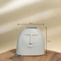 Bohemian Smiley Face White Ceramic Flower Vase