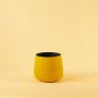 Harrappan Metal Vase Yellow Medium White Background