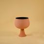 Opus Metal Vase Peach White Background