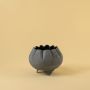 Gul Metal Vase Grey Medium White Background