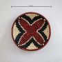Tribus Handwoven Sabai Grass Hanging Wall Basket - Red