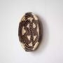 Round Track Handwoven Sabai Grass Hanging Wall Basket - Brown
