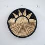 Blazing Sun Handwoven Sabai Grass Hanging Wall Basket - Black