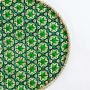 Bamboo Boho Tray & Wall Basket - Beige & Green