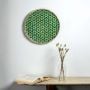 Bamboo Boho Tray & Wall Basket - Beige & Green