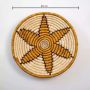 Youthful Flower Handwoven Sabai Grass Hanging Wall Basket Large - Yellow & Beige