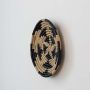 Heritage Style Handwoven Sabai Grass Hanging Wall Basket Black - Large