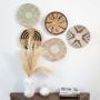 Summer Sunshine Handwoven Sabai Grass Hanging Wall Basket Medium Beige Lifestyle