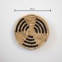 Summer Sunshine Handwoven Sabai Grass Hanging Wall Basket Medium - Black
