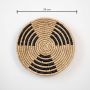 Hamito Style Handwoven Sabai Grass Hanging Wall Basket - Black & Brown
