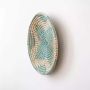 Berrada Handwoven Sabai Grass Hanging Wall Basket - Turquoise
