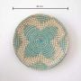 Berrada Handwoven Sabai Grass Hanging Wall Basket - Turquoise