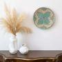 Berrada Handwoven Sabai Grass Hanging Wall Basket - Turquoise