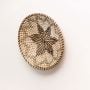Mace Handwoven Sabai Grass Hanging Wall Basket - Black