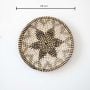 Mace Handwoven Sabai Grass Hanging Wall Basket - Black