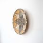 Silas Handwoven Sabai Grass Hanging Wall Basket - Yellow & Black