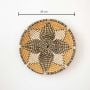 Silas Handwoven Sabai Grass Hanging Wall Basket - Yellow & Black