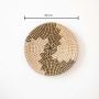 Evita Handwoven Sabai Grass Hanging Wall Basket - White & Black