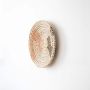 Yesenia Handwoven Sabai Grass Hanging Wall Basket - White, Peach & Black