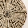 Abstract Black & Beige Handwoven Wall Basket