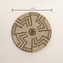 Abstract Black & Beige Handwoven Wall Basket