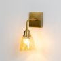 relic antique elbow wall light glass shade light on white background