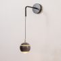 minimalist round ball metal wall Light black main lifestyle