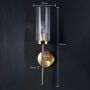 Modern Cylindrical Glass Golden Lighting Fixture