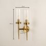 Dual Modern Cylindrical Glass Golden Lighting Fixture