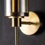 Golden Essence Modern Metal Glass Wall Sconce Closeup 1