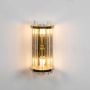 Rayson Emporio Crystal Glass Modern Gold Metal Wall Sconce Light On White Background