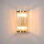rayson emporio crystal glass modern gold metal wall sconce light on white background