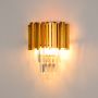 cascade gold crystal glass wall light light on white background