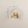 American Style Crystal Glass Shell Metal Wall Sconce