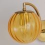 Modern Globe Brass Wall Light - Gold