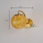 Modern Globe Brass Wall Light - Gold