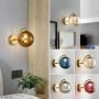 Modern Globe Brass Wall Light - Gold