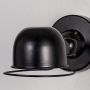 Mini Domed Metal Wall Lamp - Black