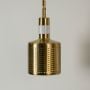 Gold Cylinder Wall Lamp - White