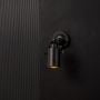 Cylinder Metallic Wall Sconce - Black