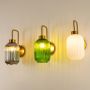 Ozaia Ribbed Glass Wall Light - Green