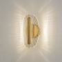 acrylic aisle led wall light gold light on white background