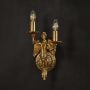 Mermaid cast brass wall sconce