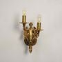Mermaid cast brass wall sconce