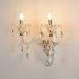 elara 2 light crystal wall light light on white background