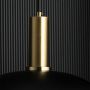 Barn Style Black & Gold Metal Hanging Lamp