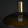 Barn Style Black & Gold Metal Hanging Lamp
