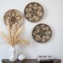 Bian Handwoven Sabai Grass Hanging Wall Basket - Black Lifestyle