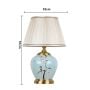 Elicia Blue Ceramic Table Lamp with White Shade