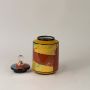 Geometric Pattern Ceramic Jar - Small Side Angle